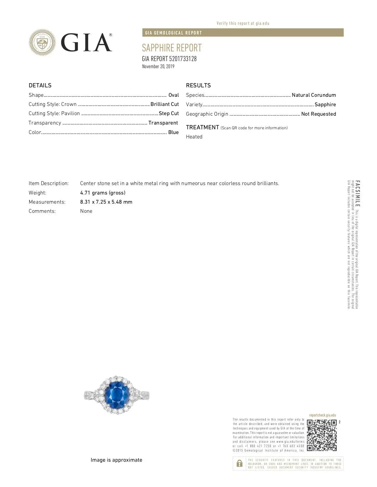 Sapphire and Diamond Ring