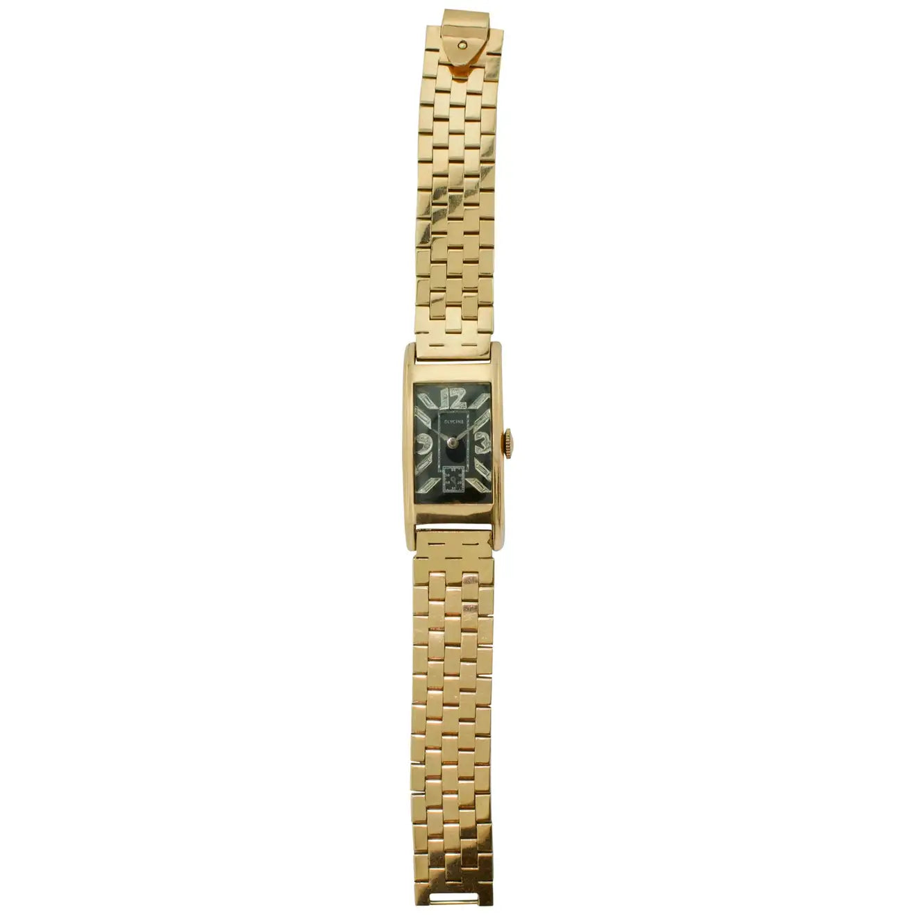 Rose Gold Diamond Watch by Glycine, circa 1940s