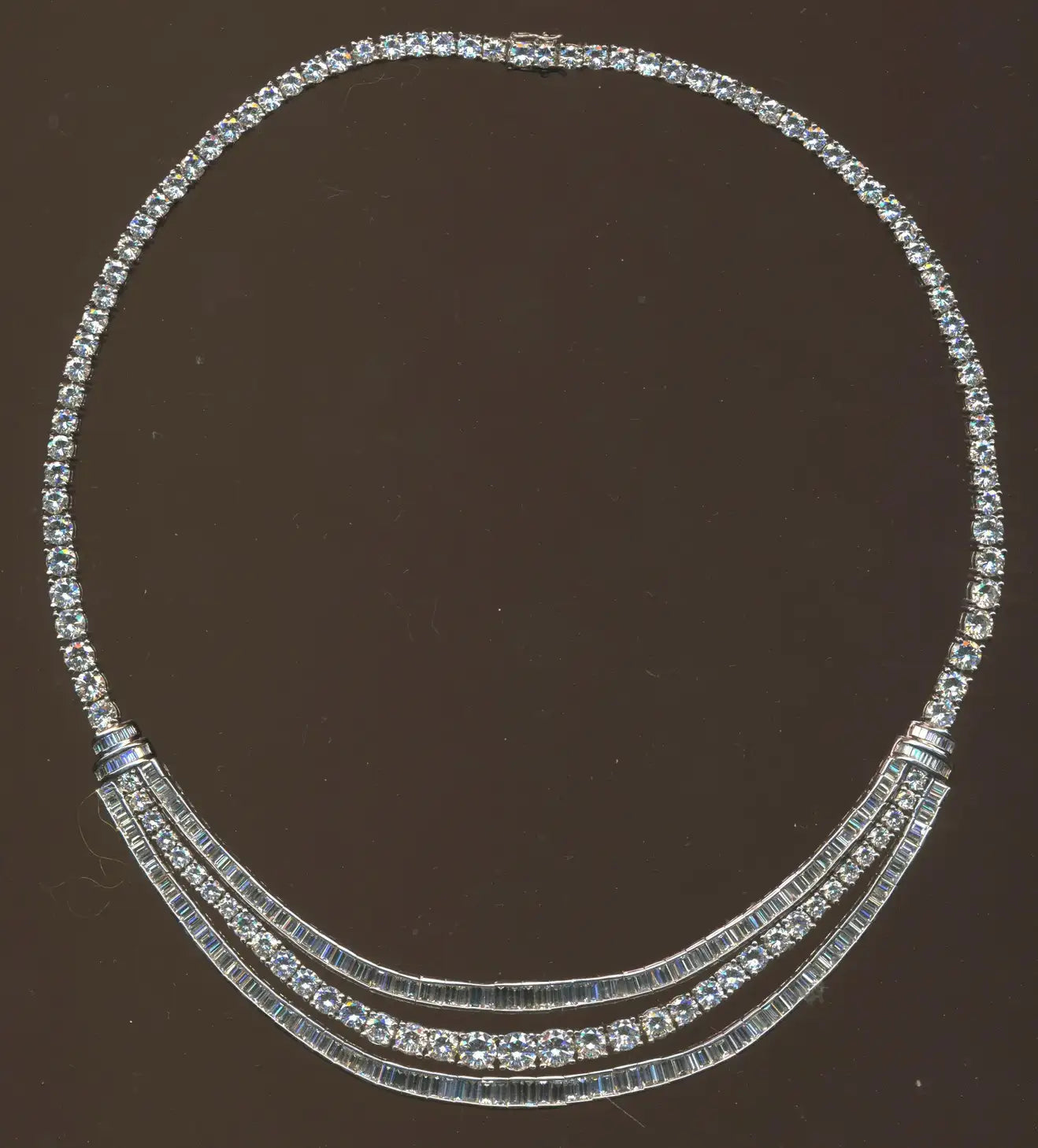 Seriously Important Platinum and Diamond Necklace 45.00 Carats