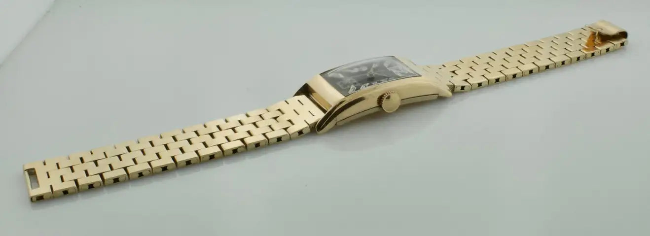 Rose Gold Diamond Watch by Glycine, circa 1940s