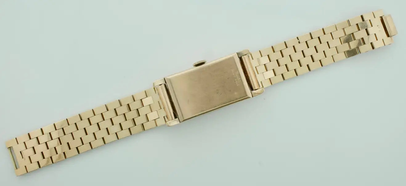 Rose Gold Diamond Watch by Glycine, circa 1940s