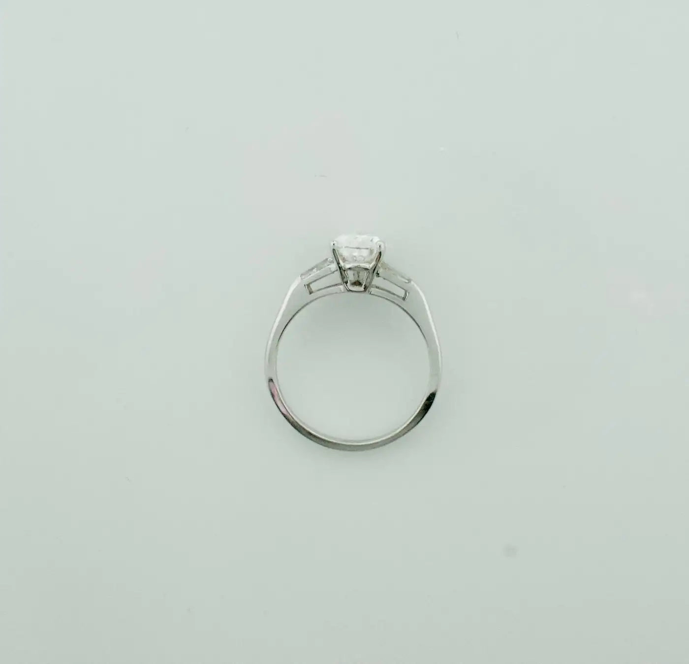 Classic Pear Shape Diamond Ring in Platinum 1.16 GIA F SI1