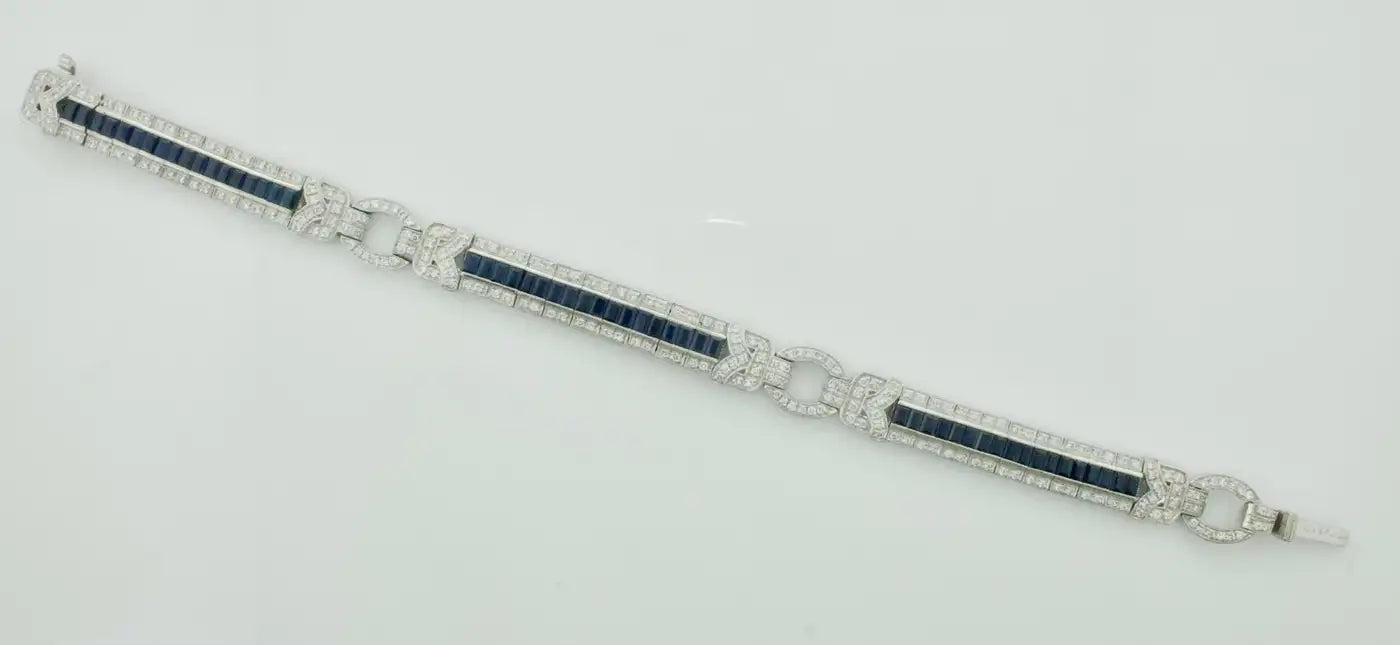 Sapphire and Diamond Bracelet in 18k Gold