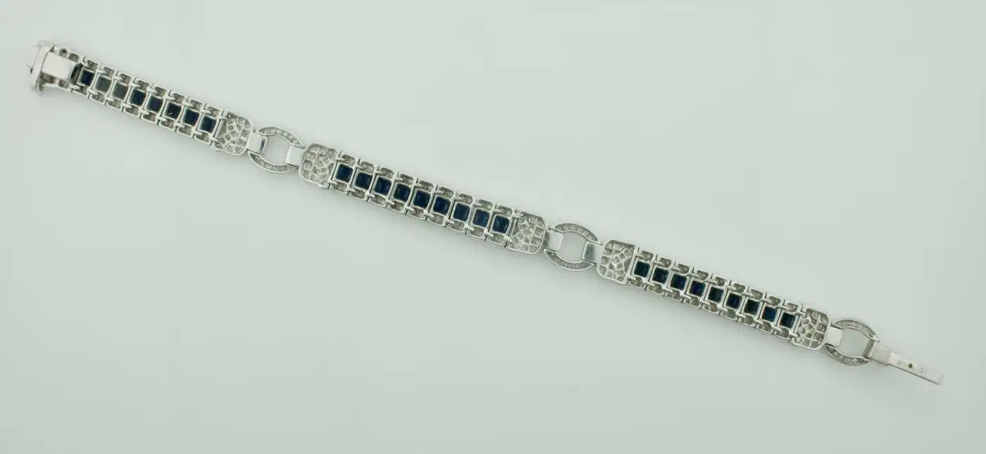 Sapphire and Diamond Bracelet in 18k Gold