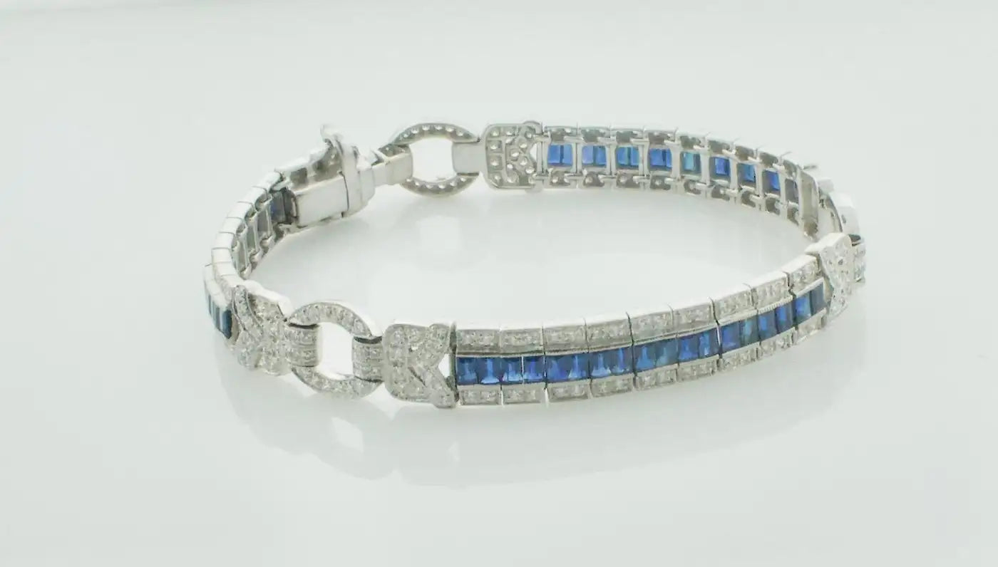 Sapphire and Diamond Bracelet in 18k Gold