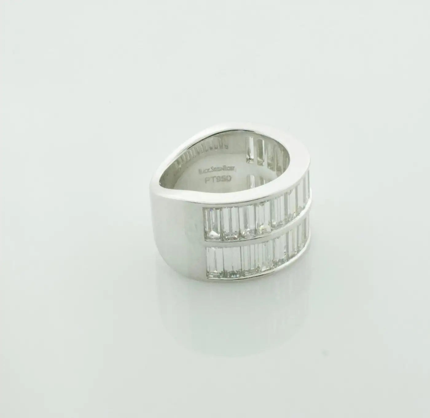 Black Starr and Frost Platinum Wedding Band Ring
