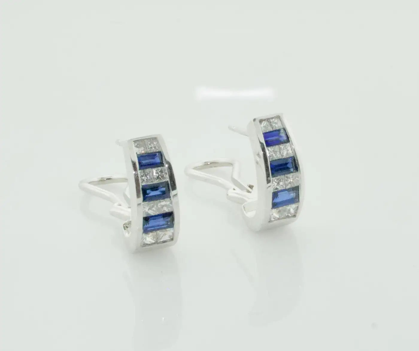 Delightful Sapphire and Diamond Earrings by "DeHago"