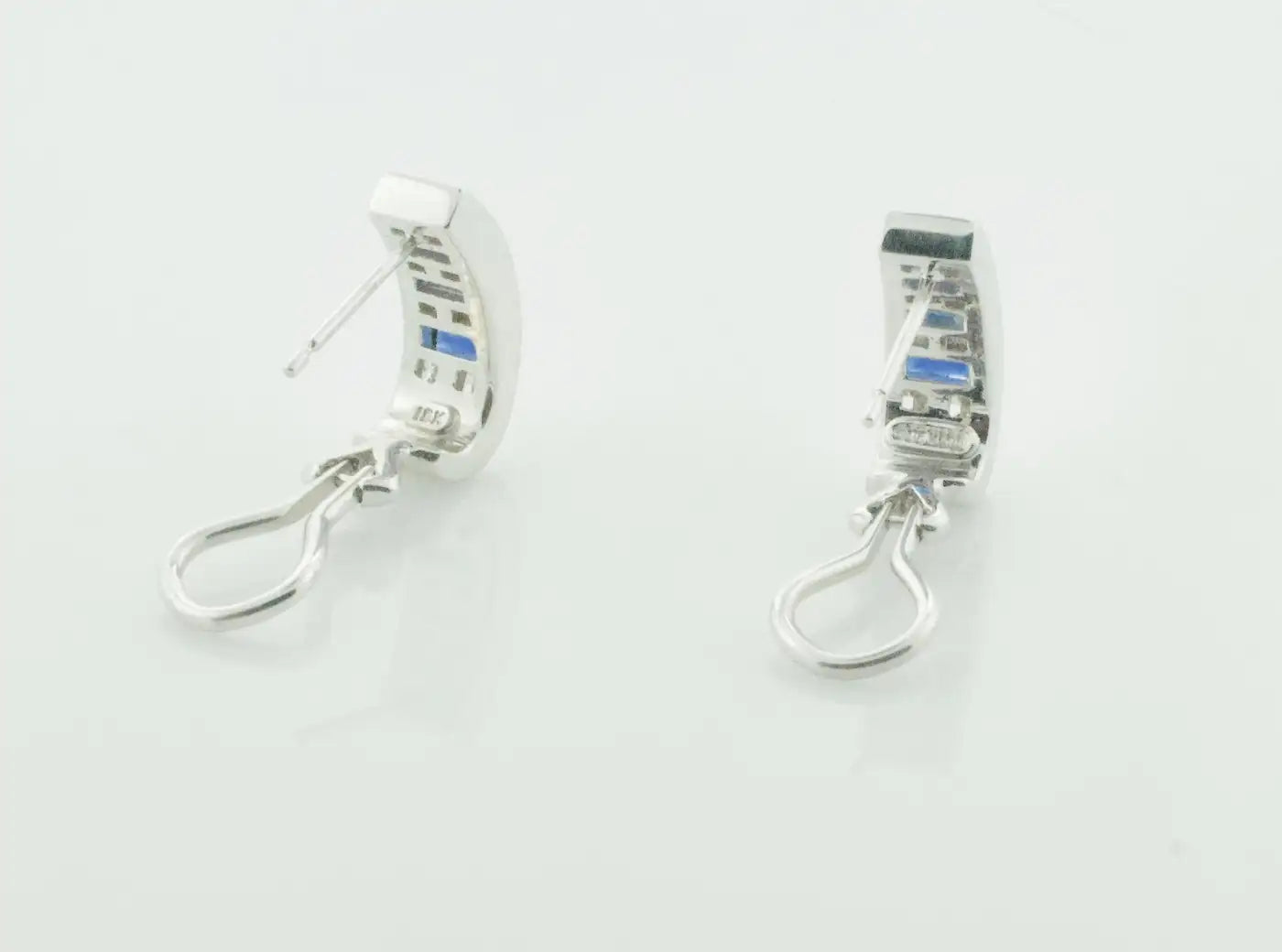 Delightful Sapphire and Diamond Earrings by "DeHago"