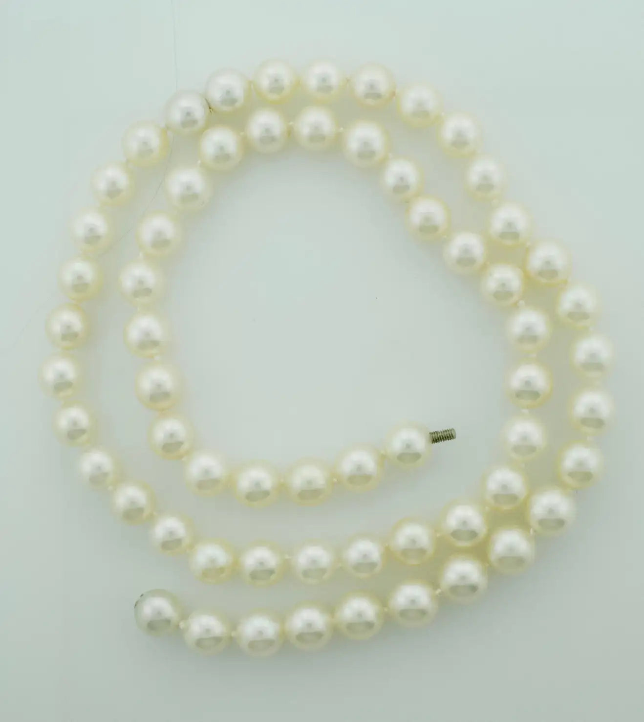 Jade Diamond and Pearl Strand Necklace Circa 1950's