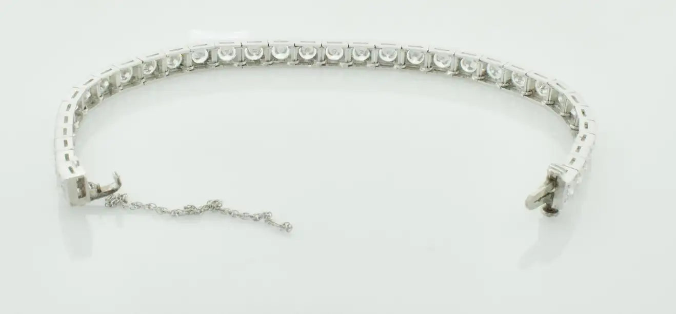 Estate Vintage Platinum Straight Line Bracelet circa 1950s 9.00 Carats