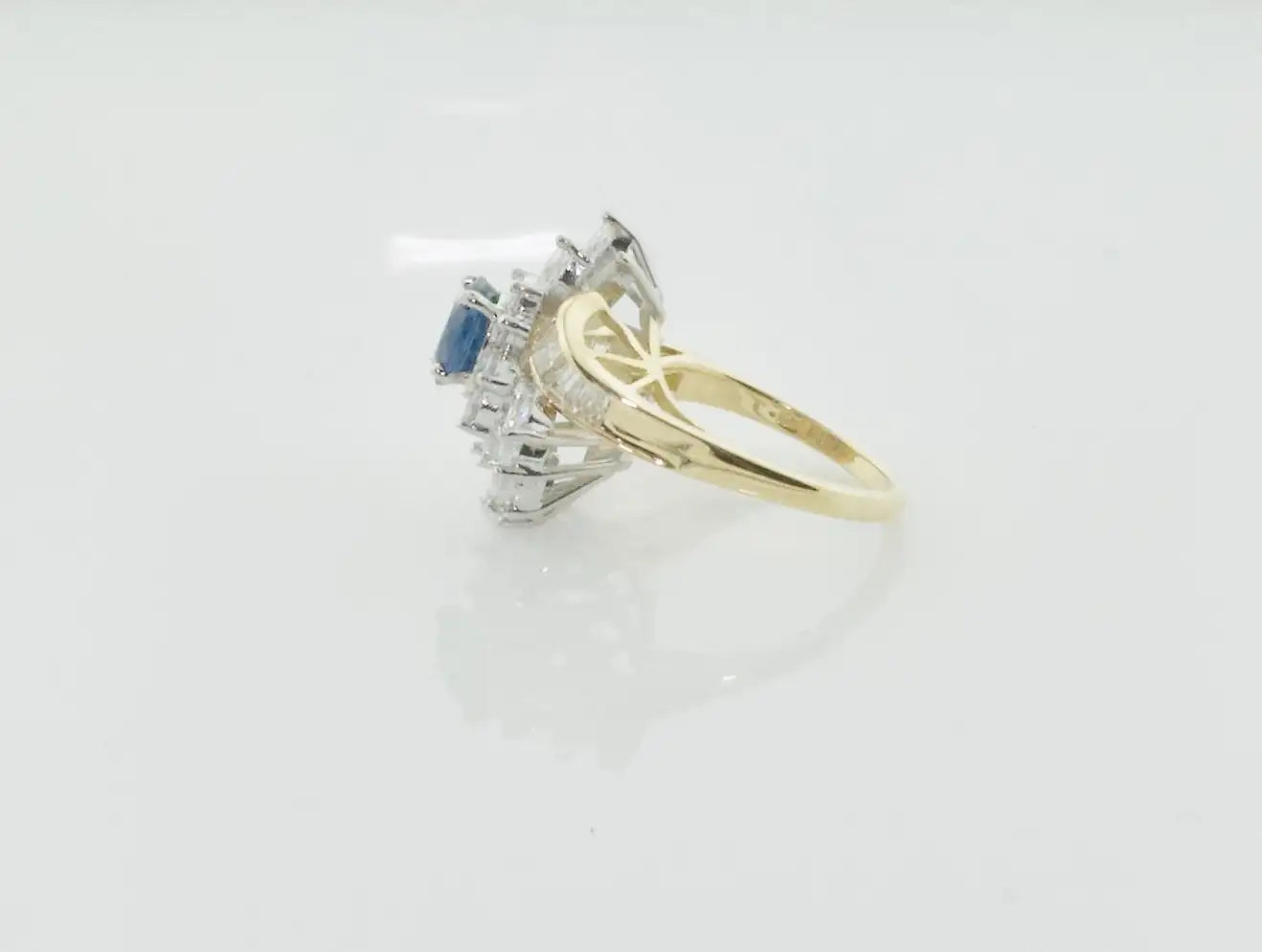 Sapphire and Diamond Cocktail Ring by Terrell & Zimmelman, circa 1970s