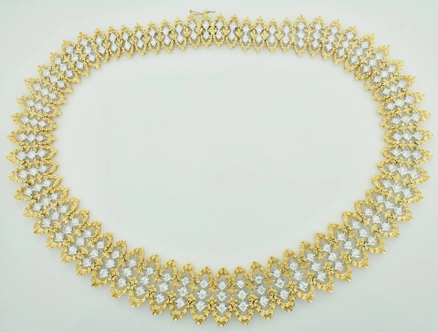 Impressive Heavy Diamond Necklace in 18k Yellow Gold [5 Ounces+] 7.00 carats