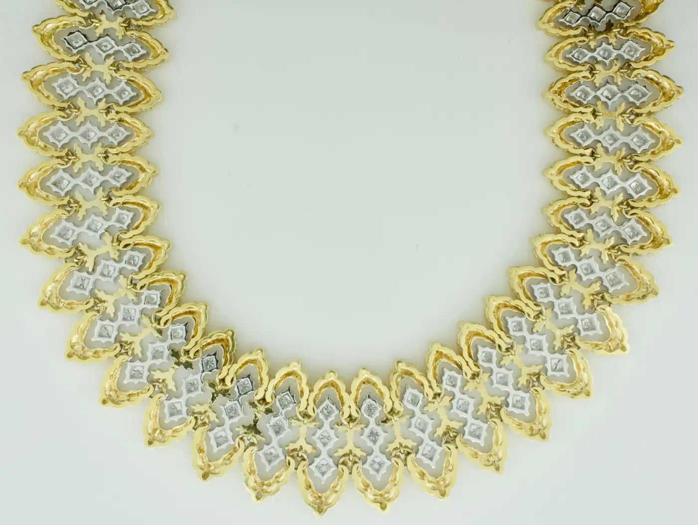 Impressive Heavy Diamond Necklace in 18k Yellow Gold [5 Ounces+] 7.00 carats