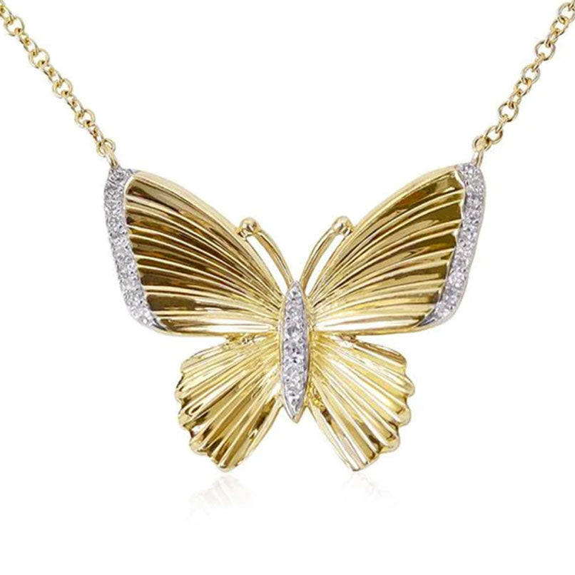 Diamond Butterfly Necklace