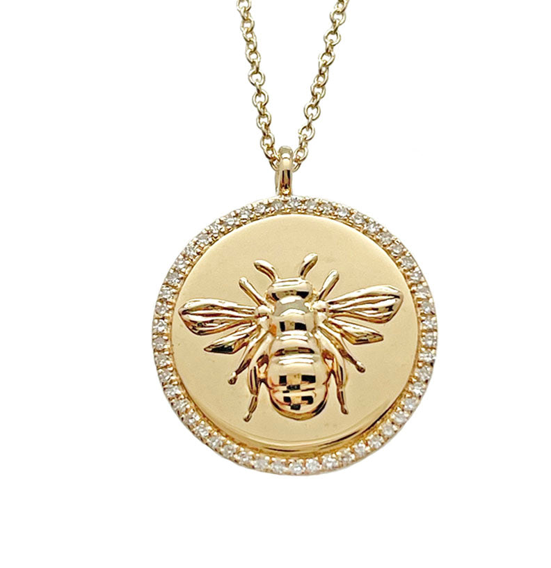 Diamond Bee Necklace
