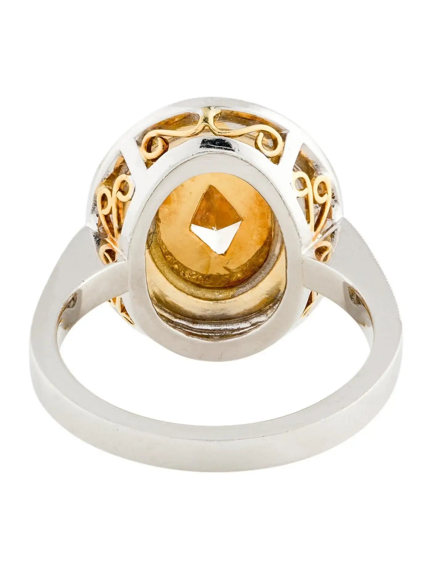 Oval Yellow Diamond Ring