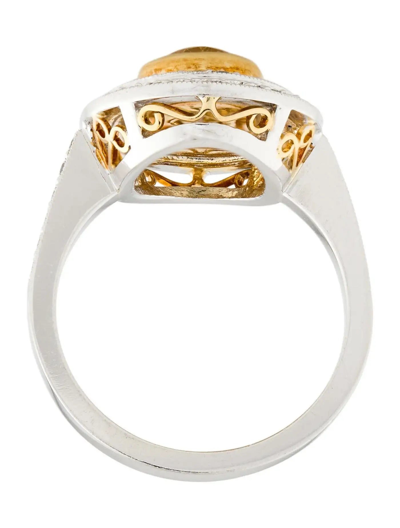 Oval Yellow Diamond Ring