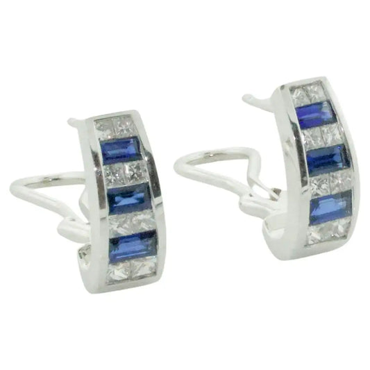 Delightful Sapphire and Diamond Earrings by "DeHago"