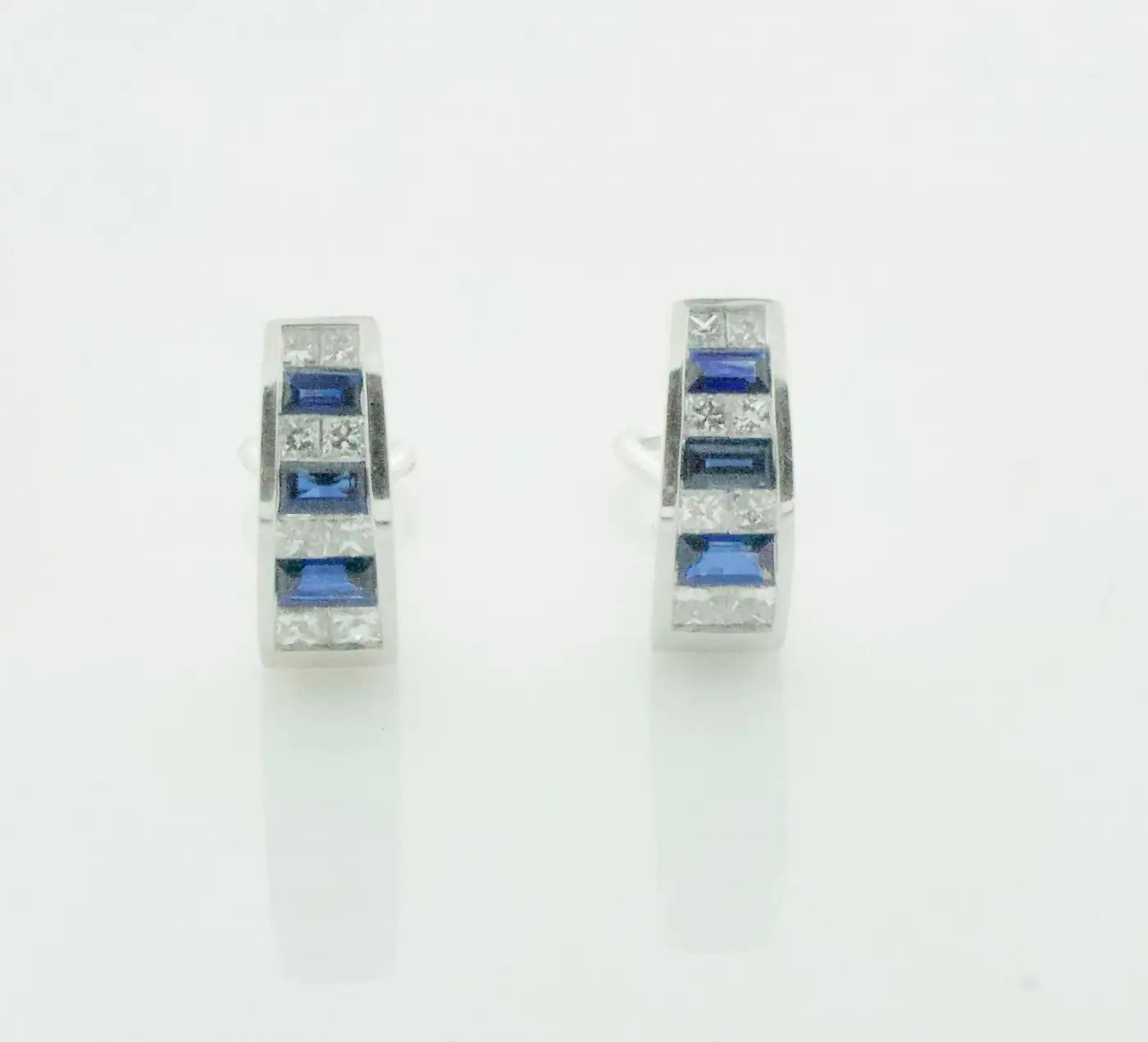 Delightful Sapphire and Diamond Earrings by "DeHago"
