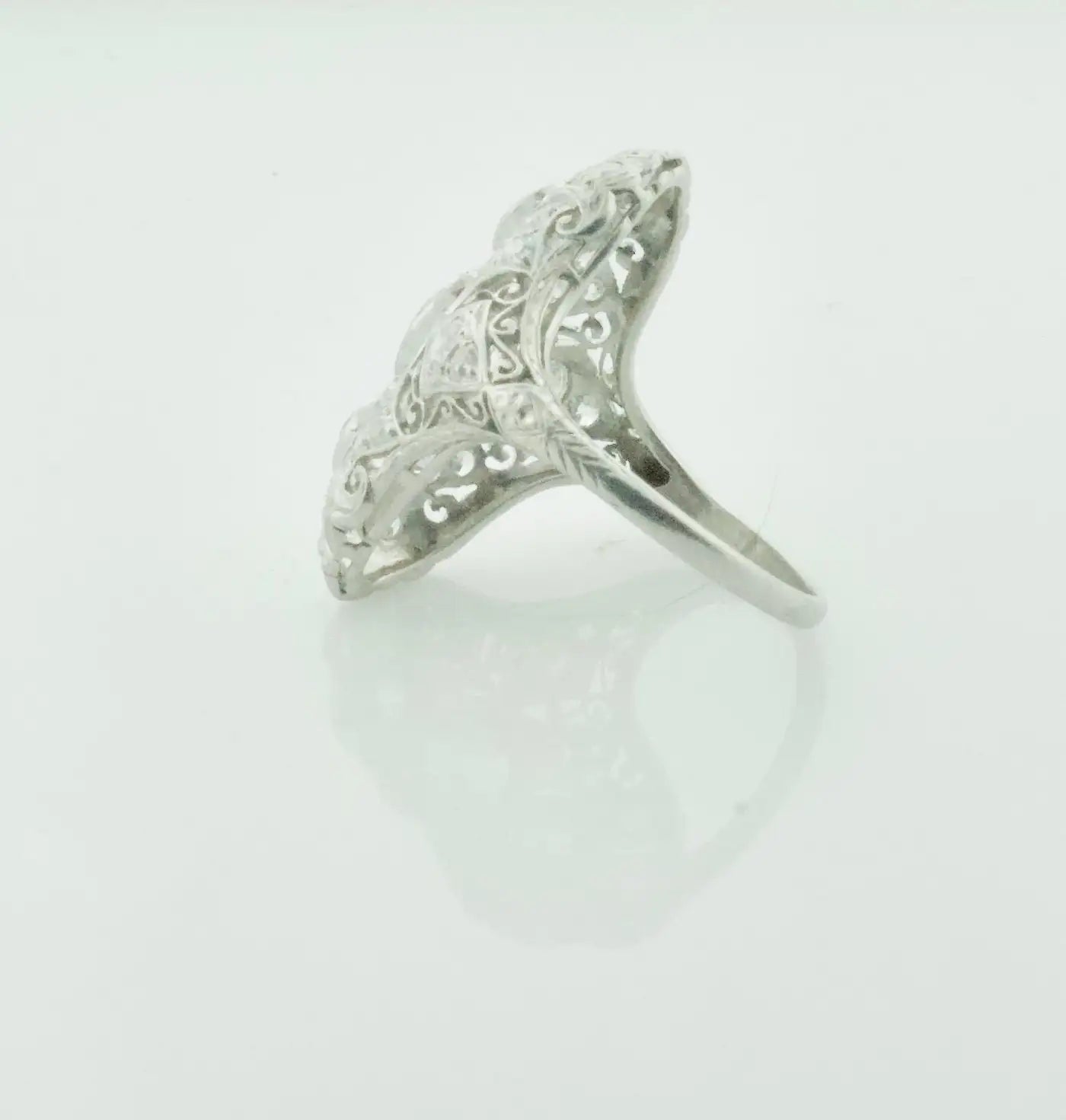 Art Deco Platinum and Diamond Ring Circa 1915