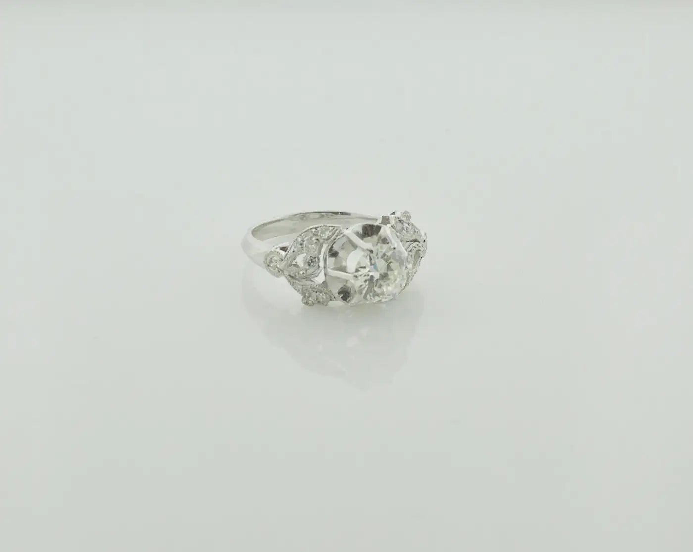 Art Deco Diamond Platinum Solitaire Ring, Circa 1930's