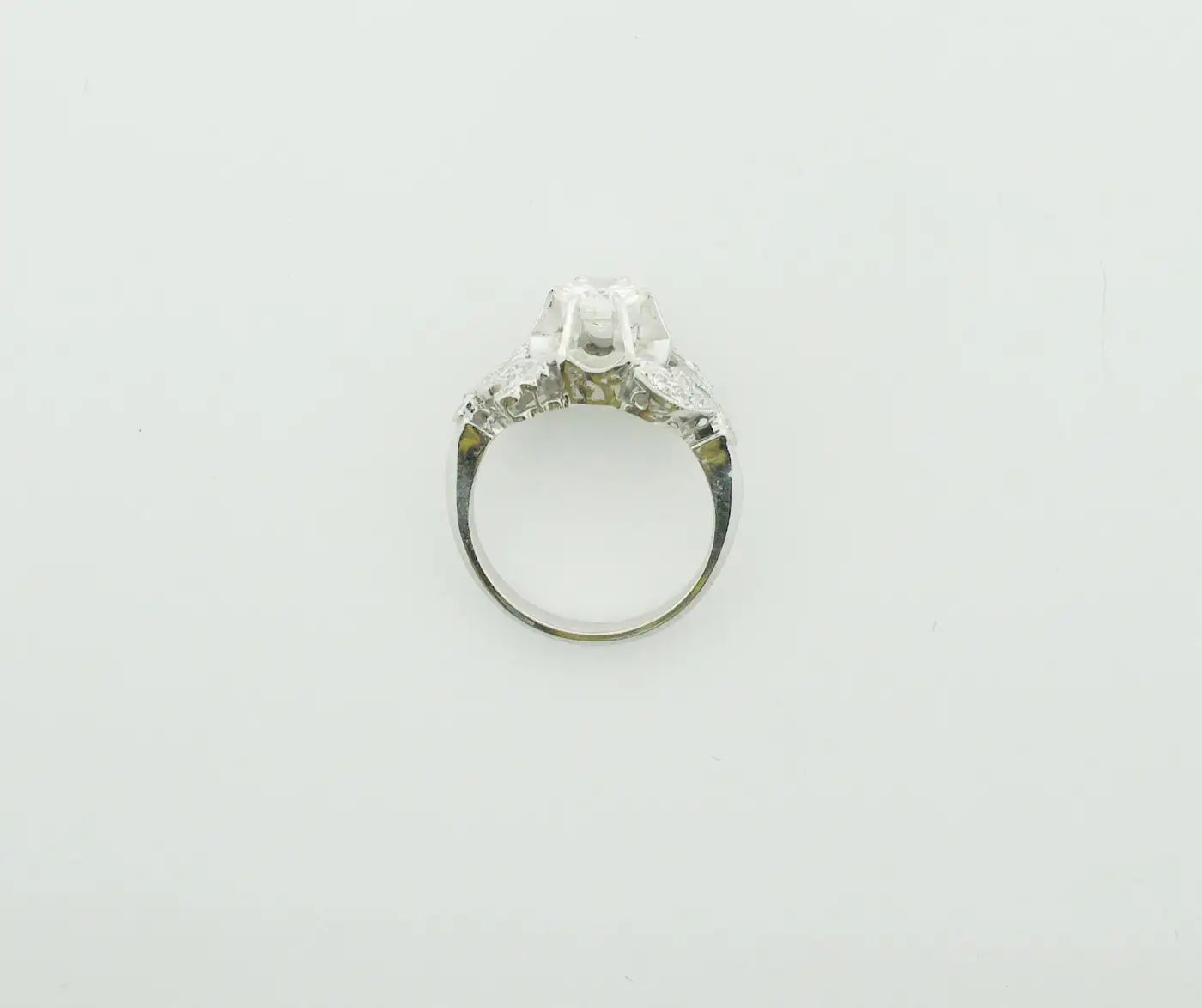 Art Deco Diamond Platinum Solitaire Ring, Circa 1930's